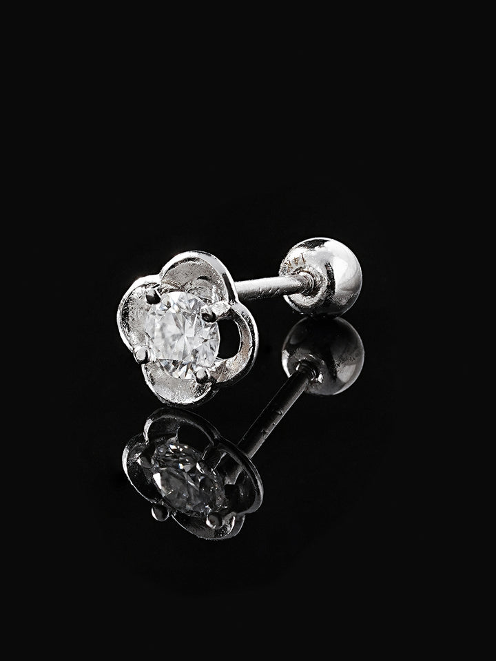 14K Gold Cosmos Flower Moissanite Cartilage Earring 20G18G16G