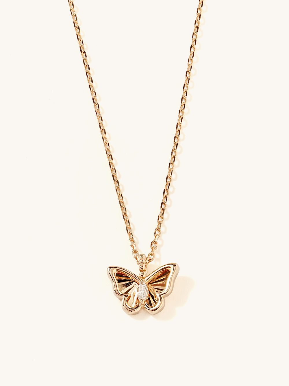 14K 18K Gold Sweet Butterfly Necklace