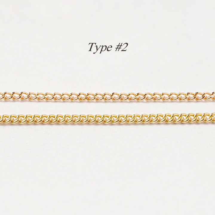 14K gold chain necklace- 6 different types of Chain