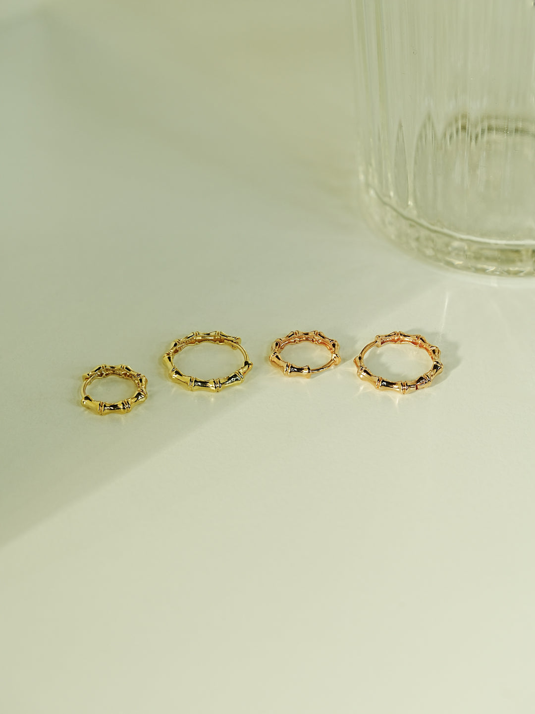 14K Gold Round Wave Hoop Earring