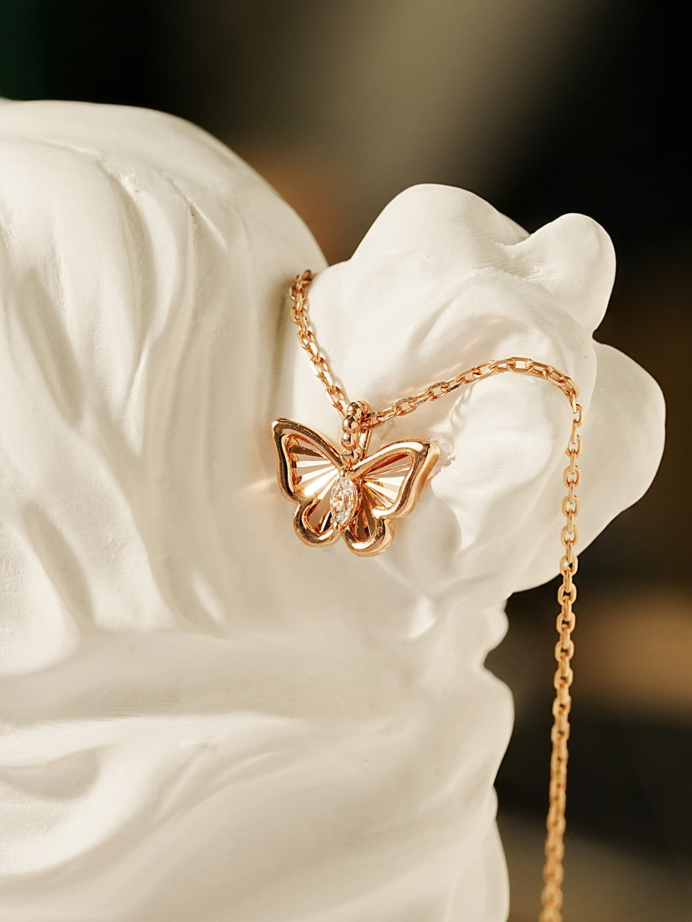 14K 18K Gold Sweet Butterfly Necklace