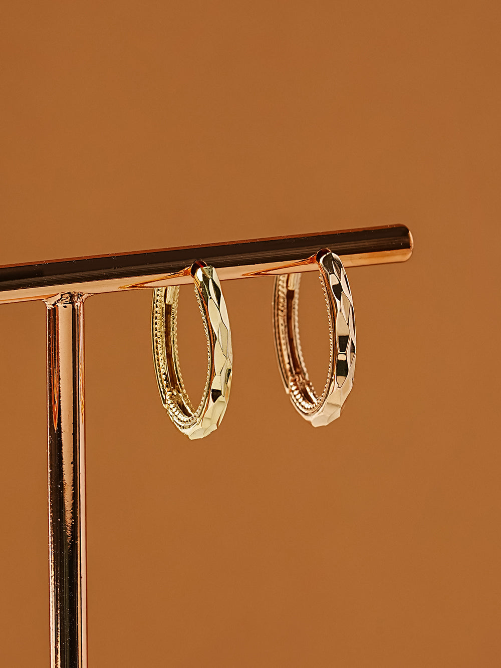 14K 18K Oval Cartilage Hoop Earring