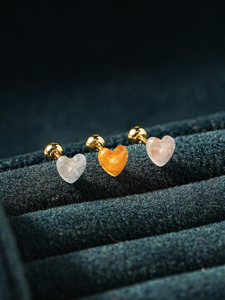 14K Gold Color Heart Candy Cartilage Earring 20G