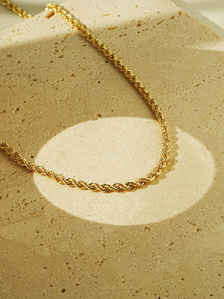 14K Rope Chain Necklace