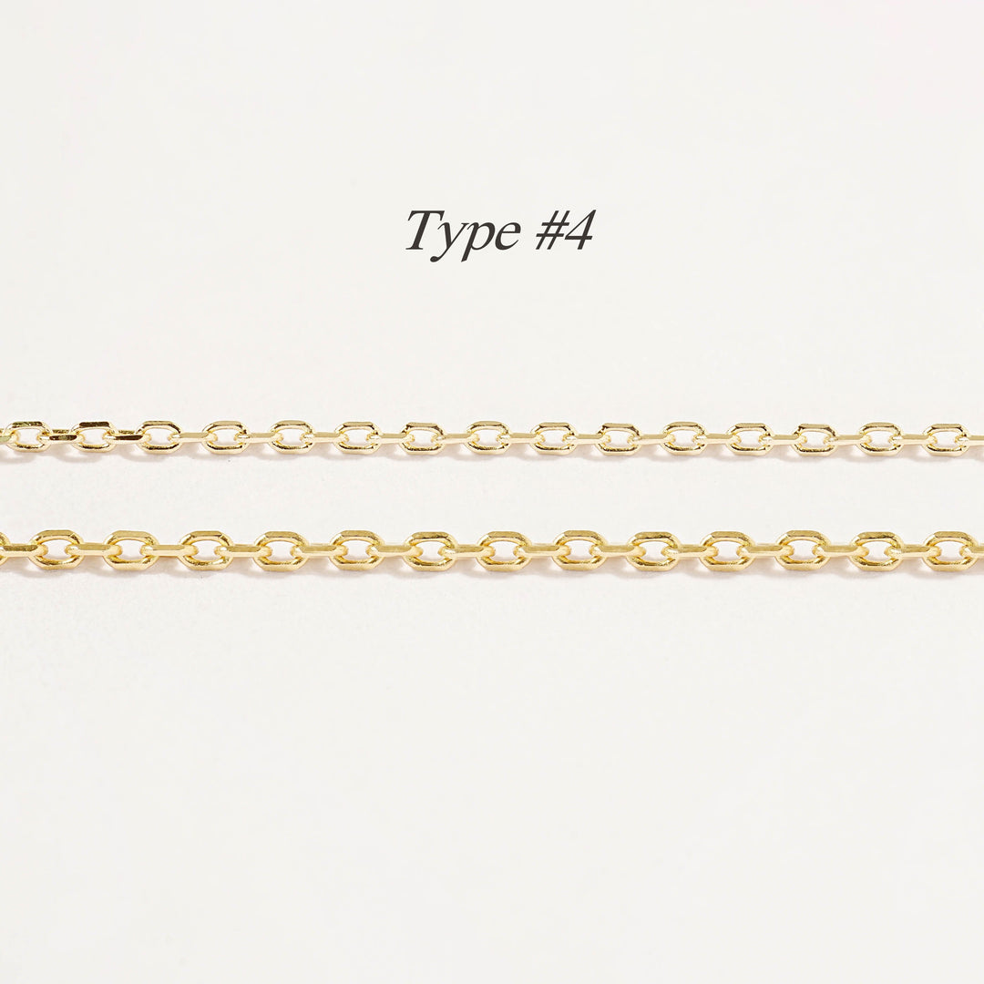 14K gold chain necklace- 6 different types of Chain