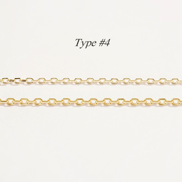 14K gold chain necklace- 6 different types of Chain