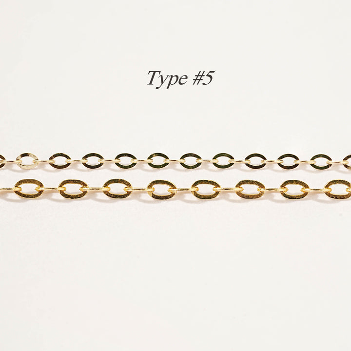 14K gold chain necklace- 6 different types of Chain