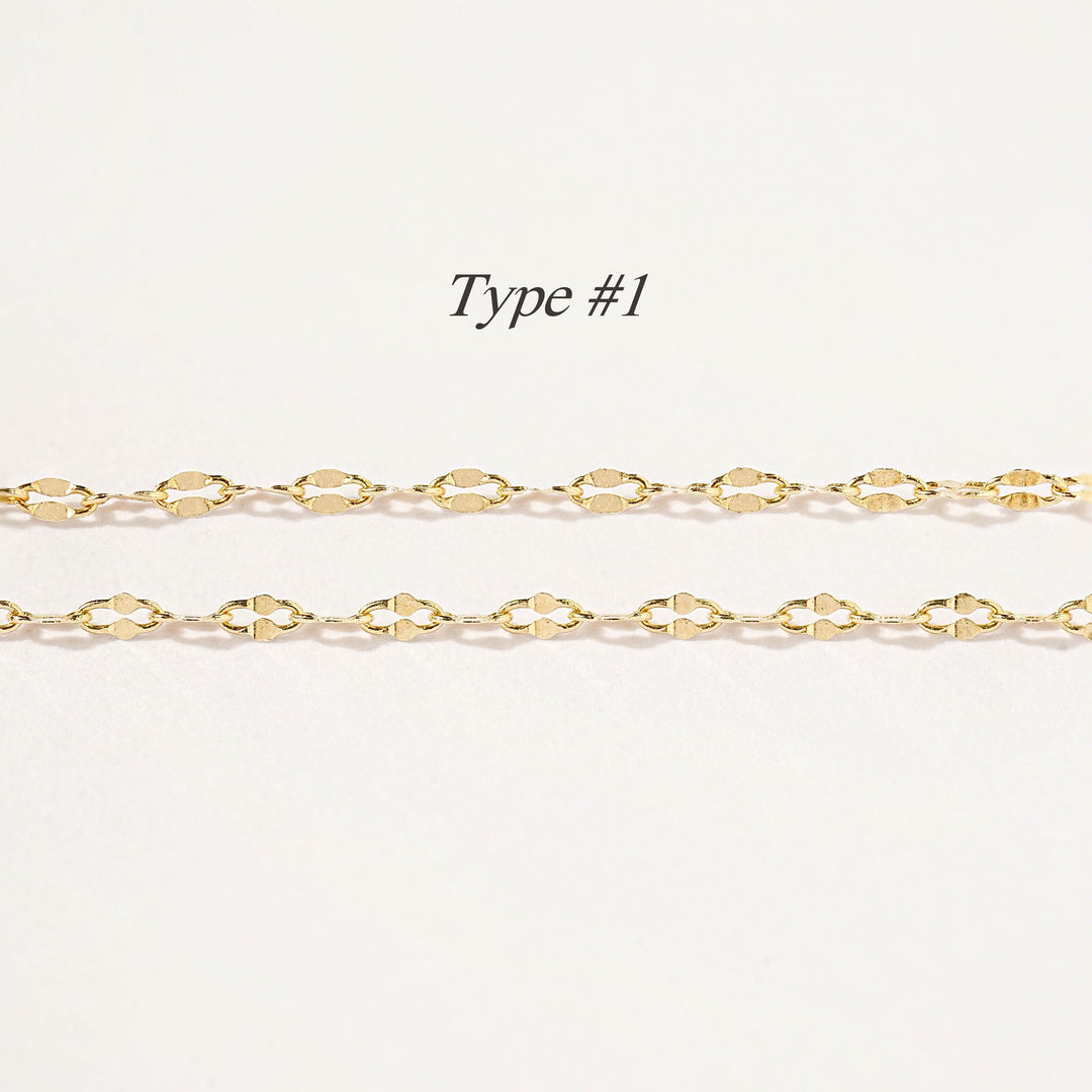 14K gold chain necklace- 6 different types of Chain