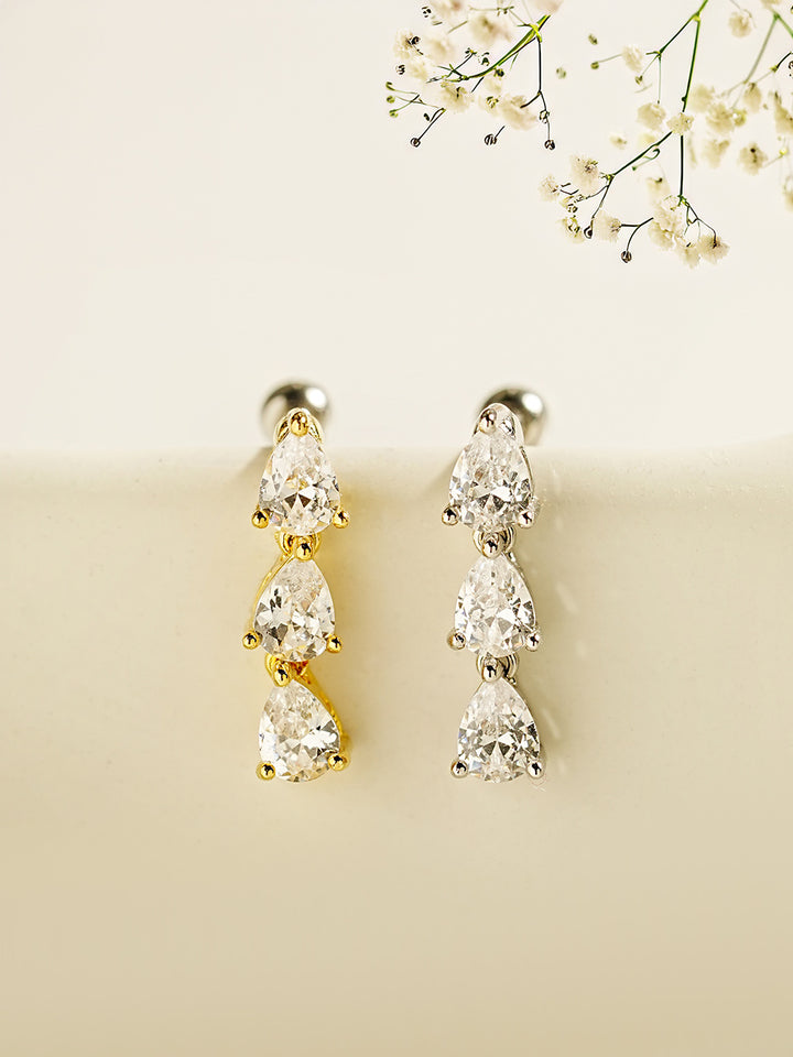 Tear Cubic Drop Cartilage earring