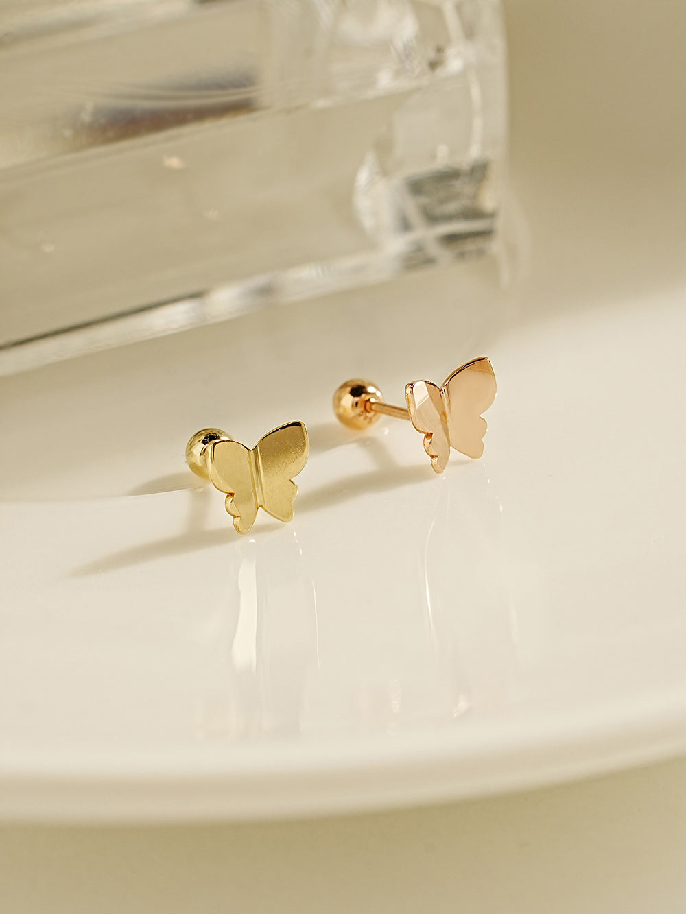 14K Gold Sweety Butterfly Cartilage Earring 20G18G16G