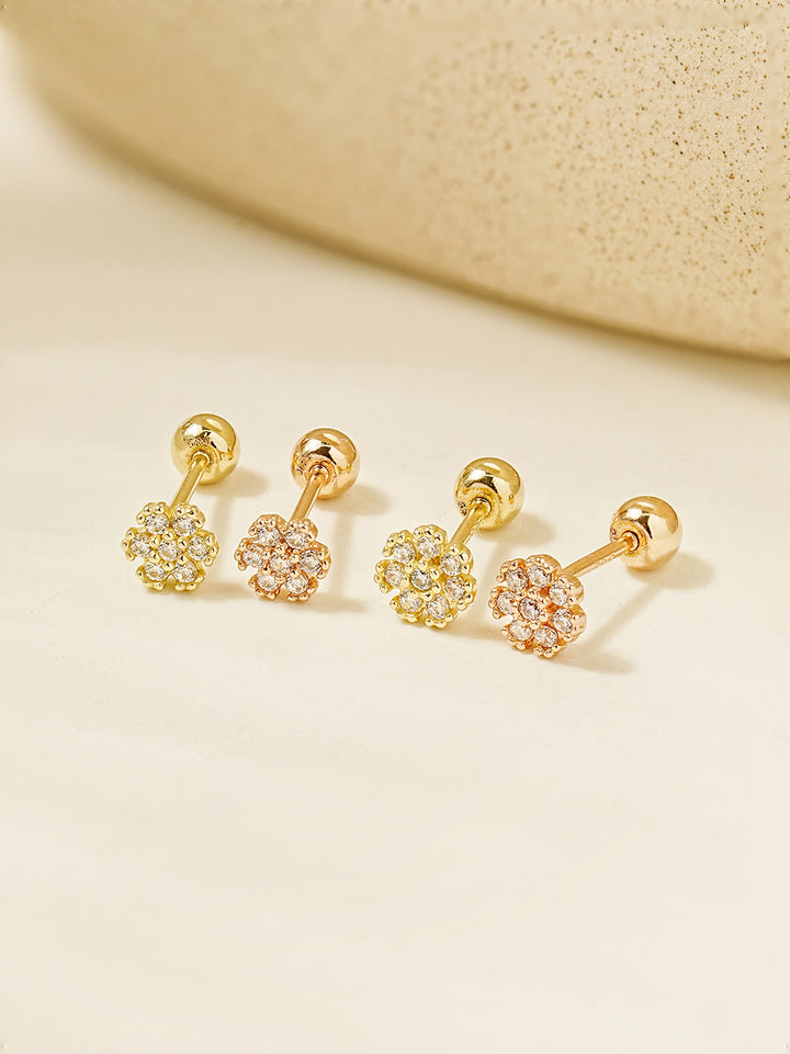 14K Gold Dandelion Cartilage Earring 20G