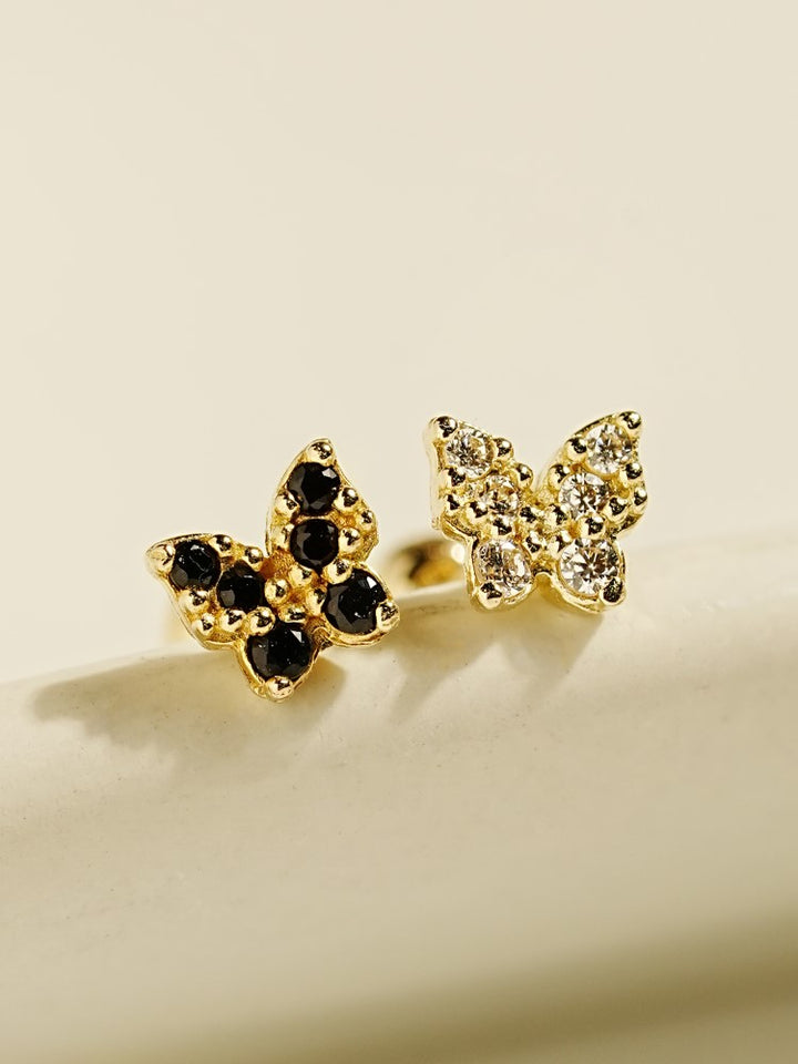 14K Gold Shining Butterfly Cartilage Earring 20G