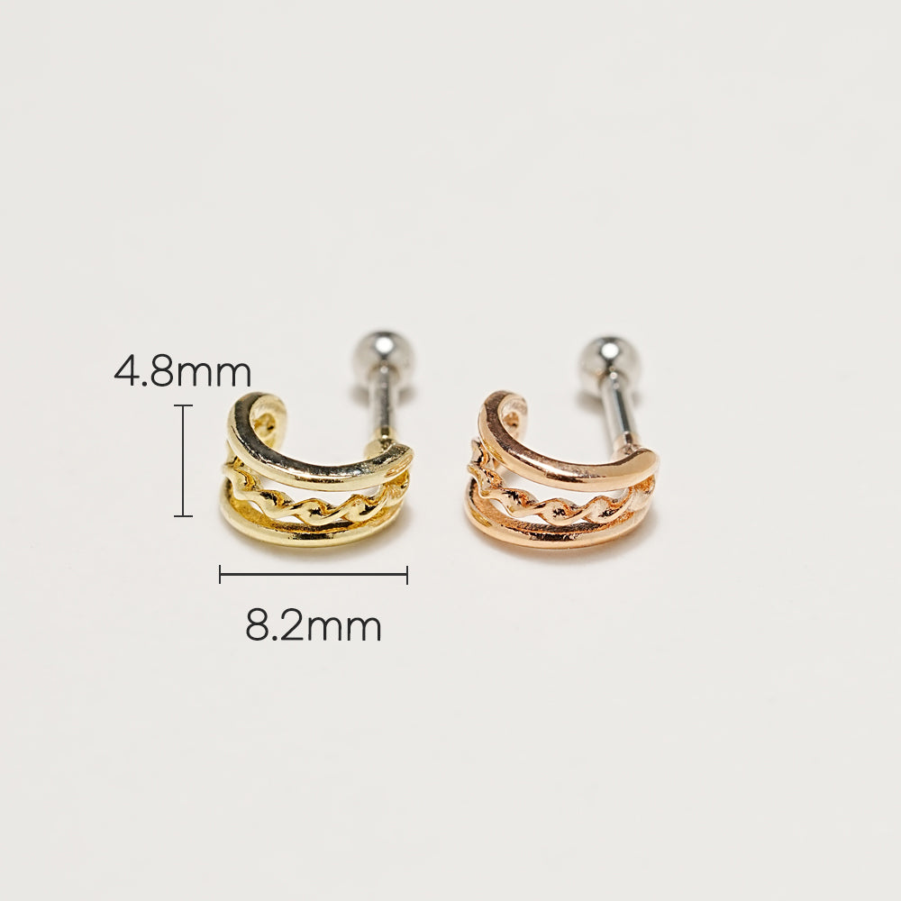 Wave Sauce Cartilage Ear Piercing 16G