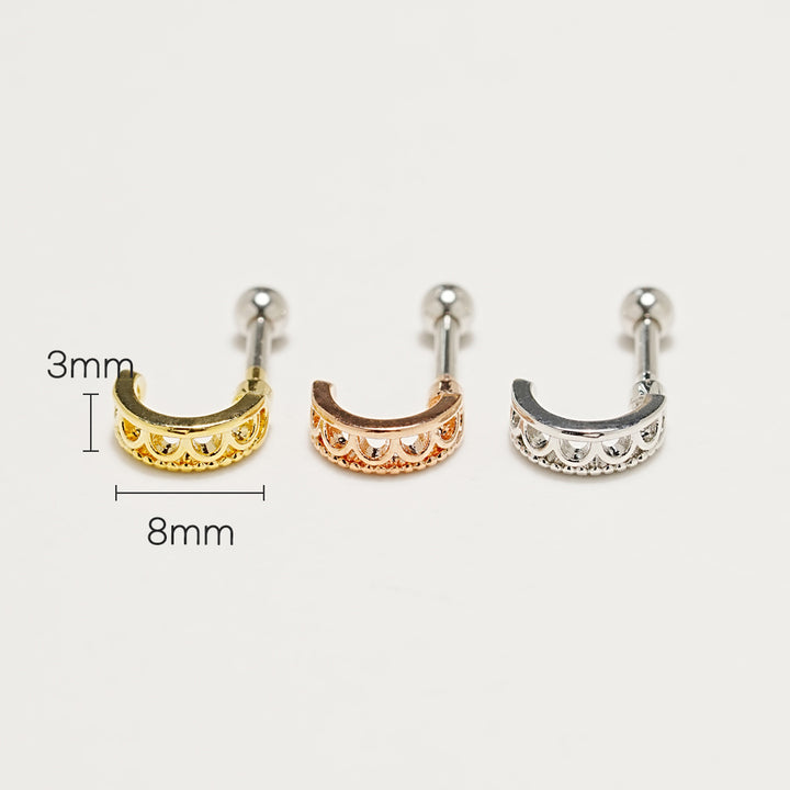 Sound Dotted Cartilage Ear Piercing 16G