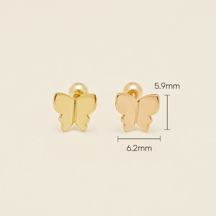 14K Gold Sweety Butterfly Cartilage Earring 20G18G16G