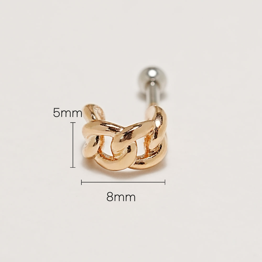 Optical Chain Cartilage Ear Piercing 16G