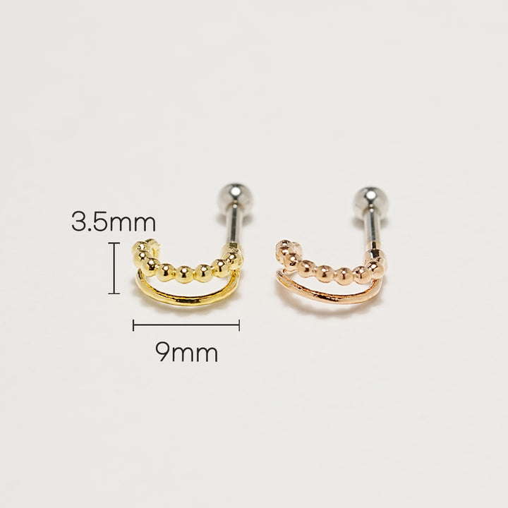 Dotted Road Cartilage Ear Piercing 16G