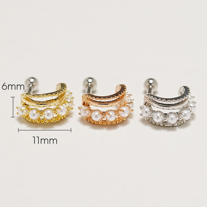 Crown Dotted Light Cartilage Ear Piercing 16G