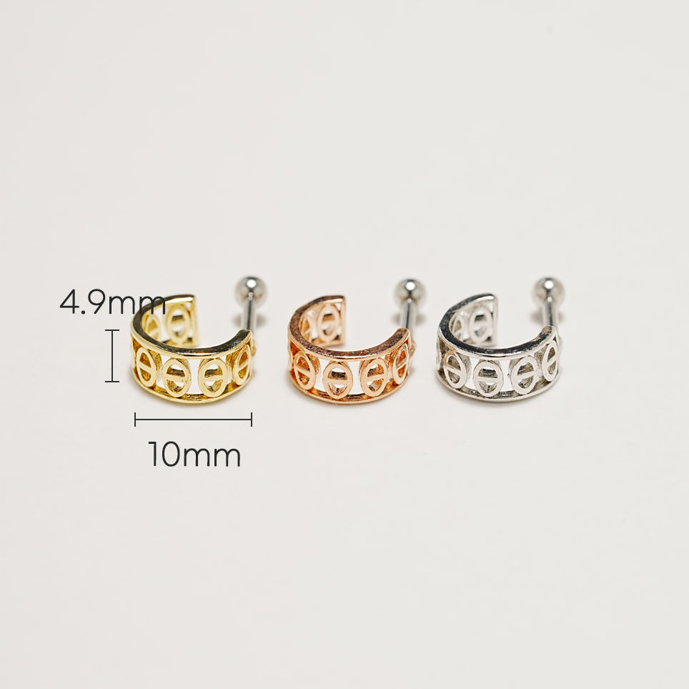 Coin Bold Cartilage Ear Piercing 16G