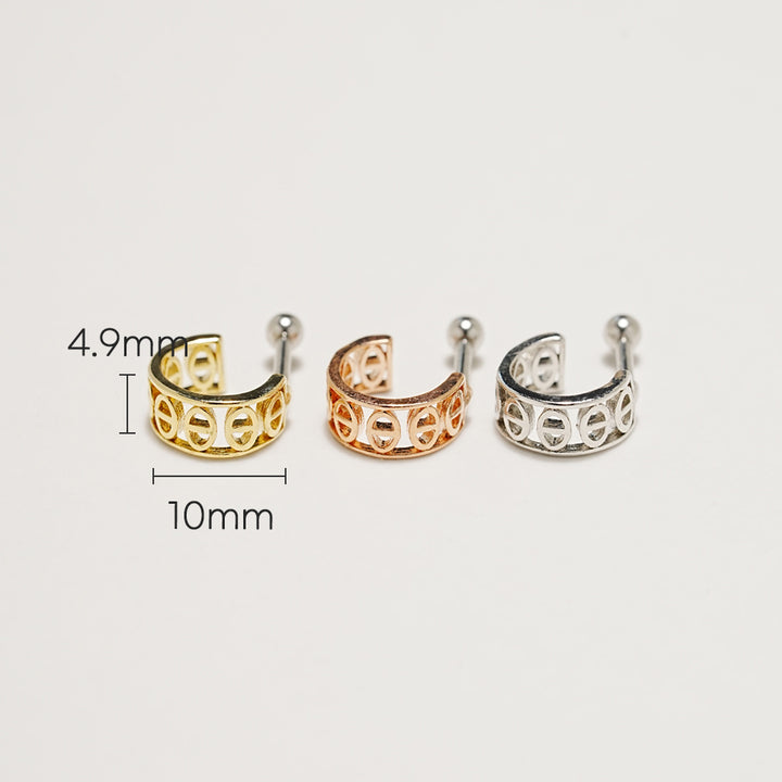 Coin Bold Cartilage Ear Piercing 16G