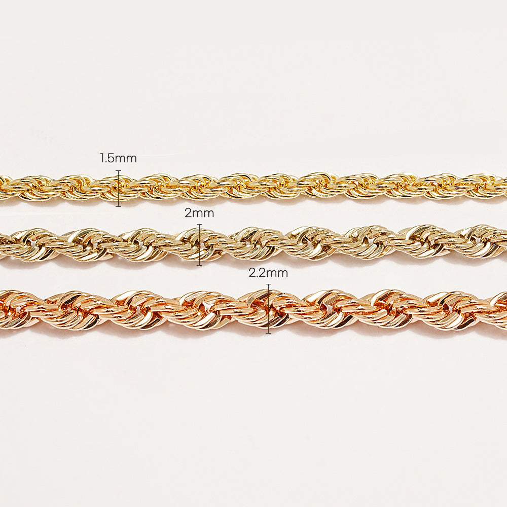 14K Rope Chain Necklace