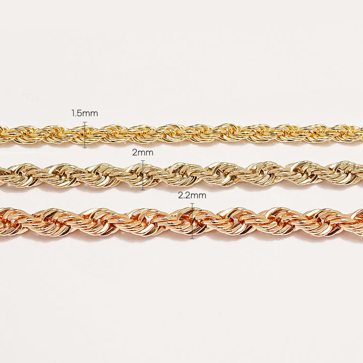 14K Rope Chain Necklace