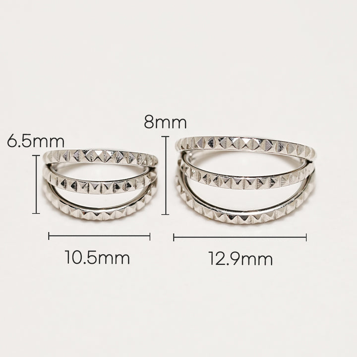 Horizon Line Cartilage Ear Hoop Piercing 16G