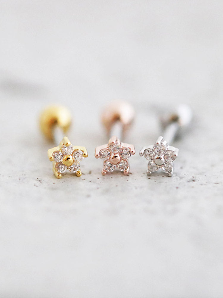 Double Flower Cartilage earring