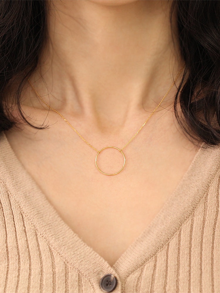 925 Silver Open Circle Necklace