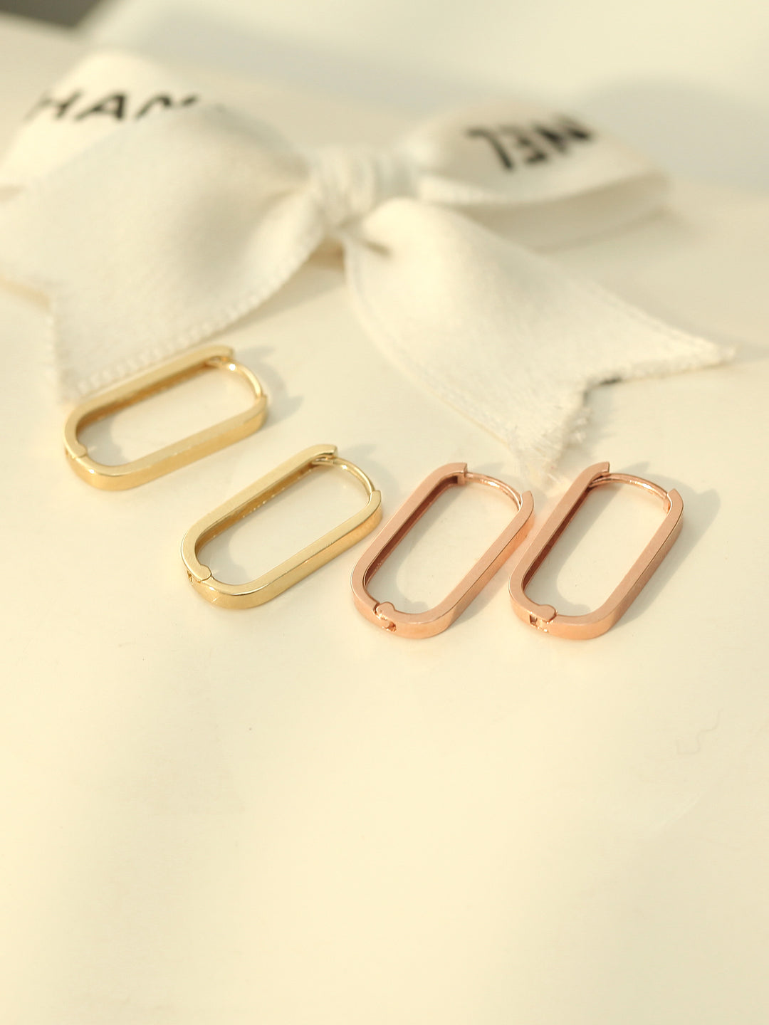 14K gold  Square earring