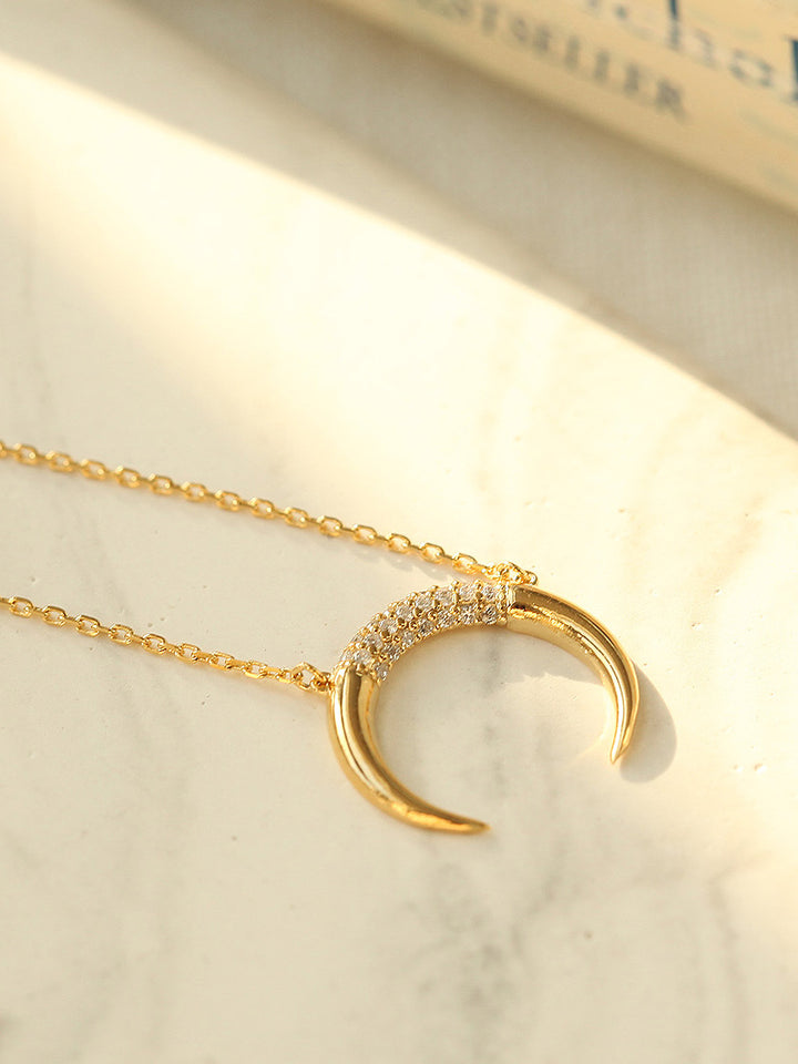 925 Silver Crescent Necklace