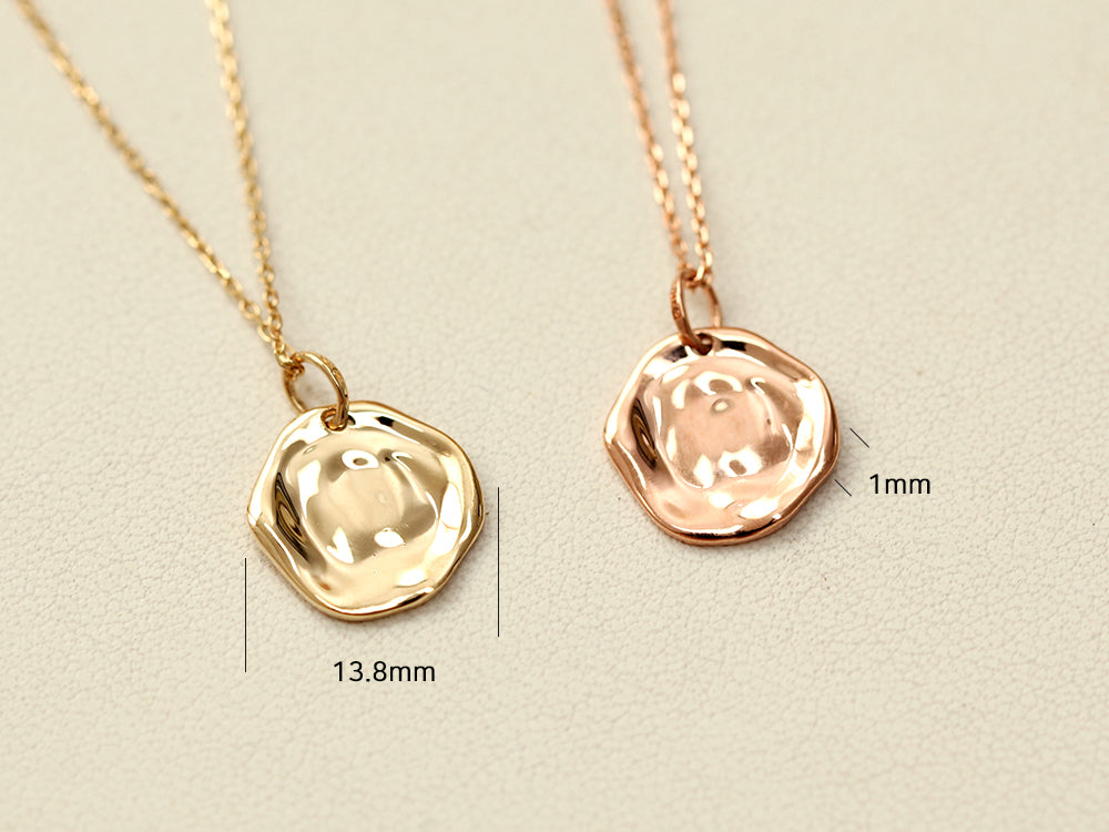 14K 18K Gold Coin Necklace