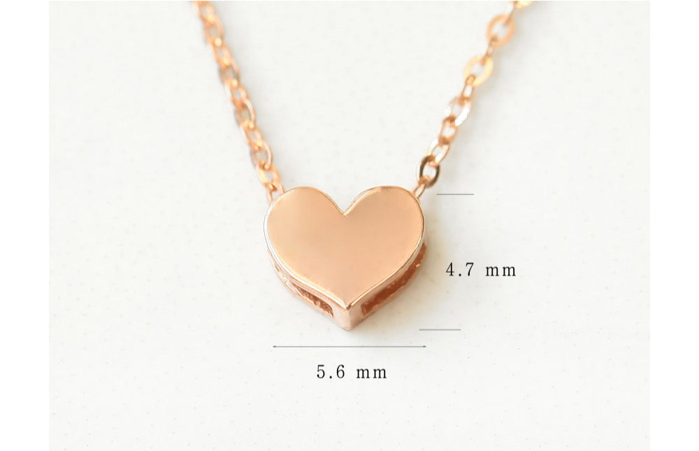 14K 18K Gold Mini Heart Necklace