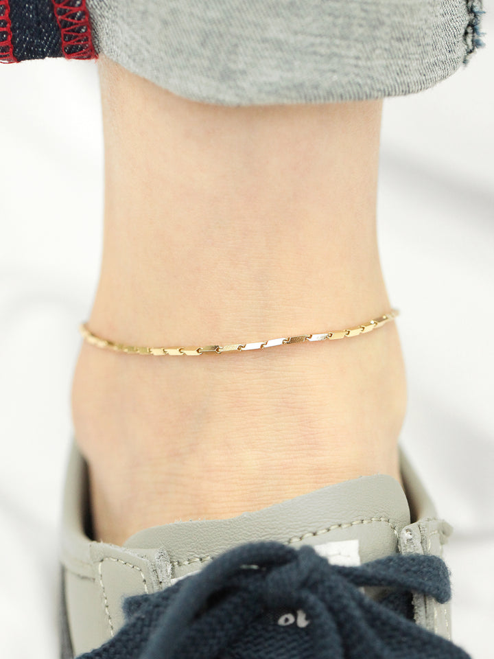 14K 18K Gold Style Chain Anklet Bracelet