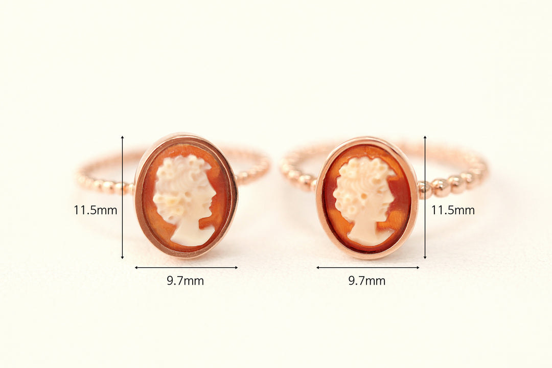 14K 18K Gold Cameo Ring