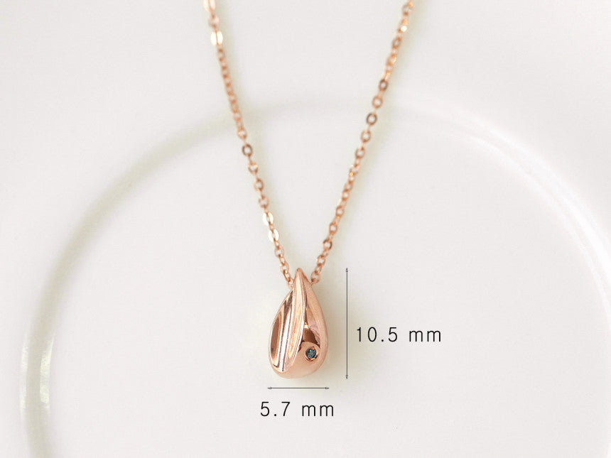 14K 18K Gold Teardrop Necklace