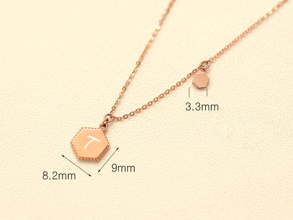 14K 18K Gold Color Initial Necklace