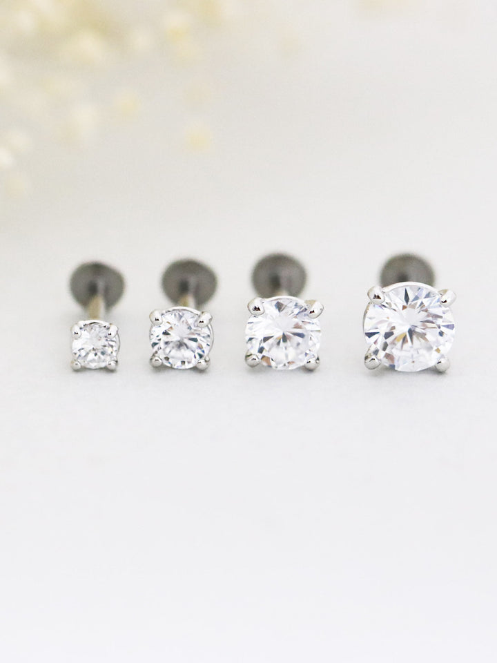 Round CZ Cartilage earring