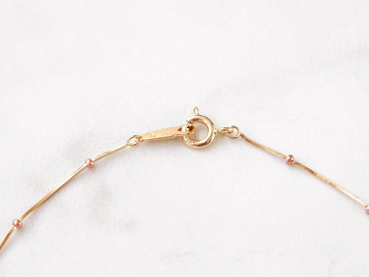 14K Gold One Line Mini Ball Snake Anklet Bracelet