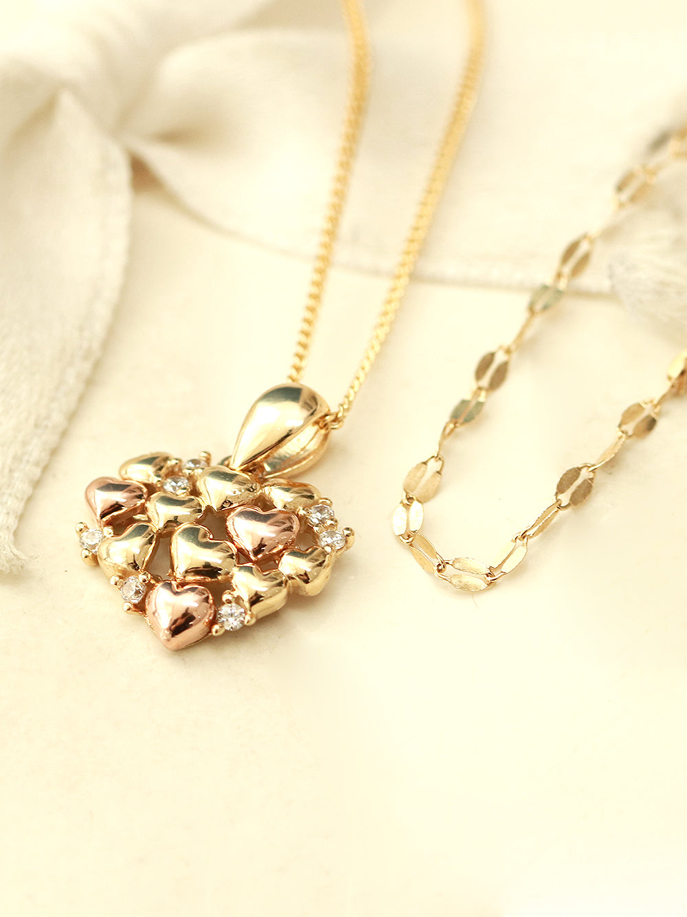 14K 18K Gold Lovely Heart Necklace