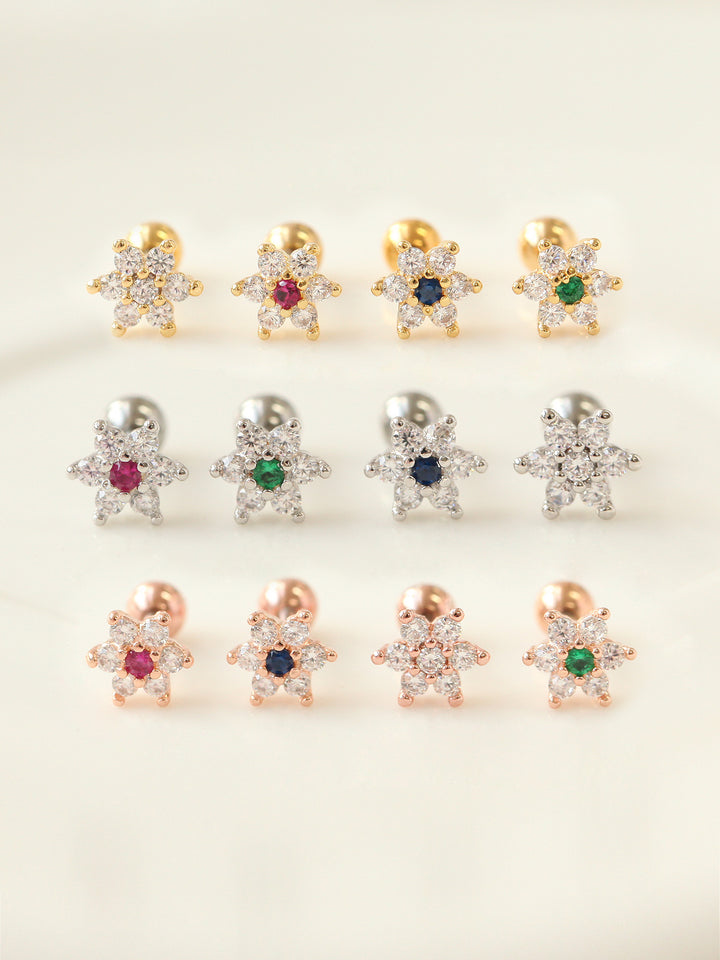 Lovely Flower Cartilage Earrings