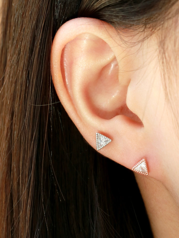 Simple Triangle CZ Cartilage earring