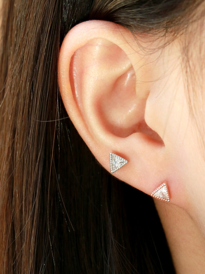 Simple Triangle CZ Cartilage earring