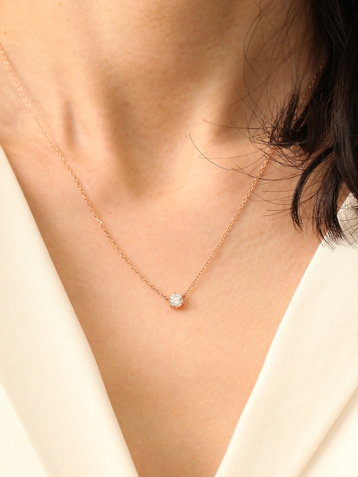 14K 18K Gold Delicate CZ Necklace