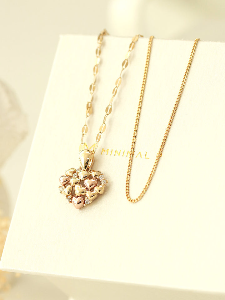 14K 18K Gold Lovely Heart Necklace