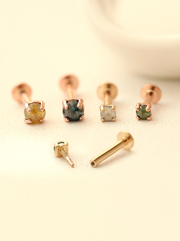 Tiny Stud Earrings, Screw Back Earrings, Small Studs, sparly CZ Crystals, Gold Stud Earrings, Cartilage Studs, 1.5mm, 2mm, 2.5mm, 3mm, 4mm
