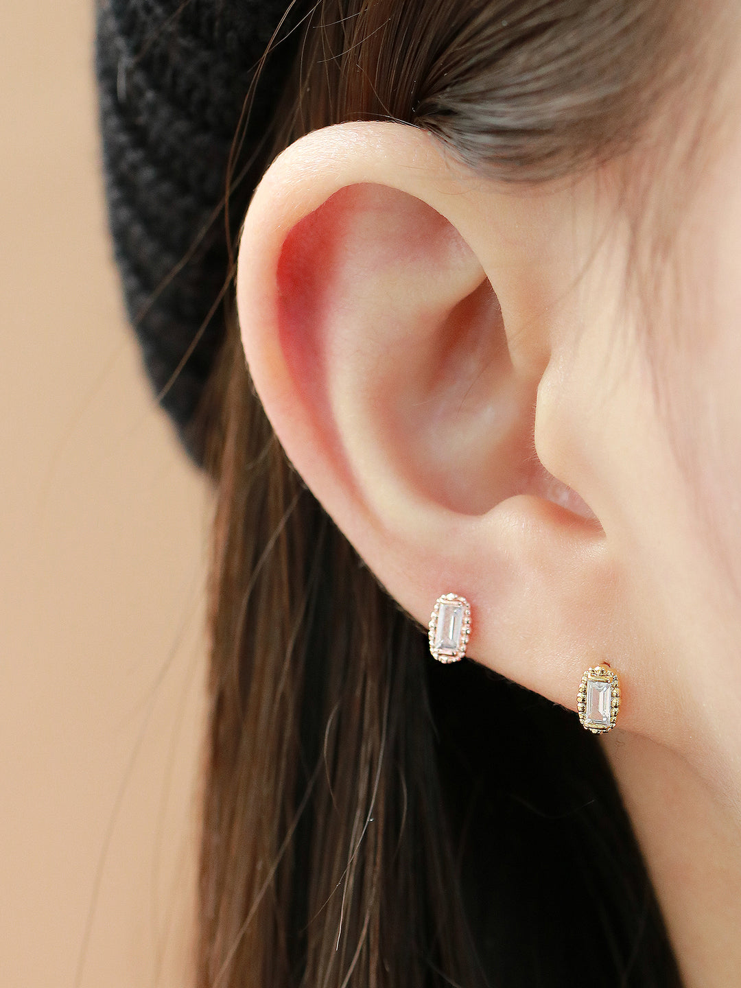 Square Tepa Cubic Earring