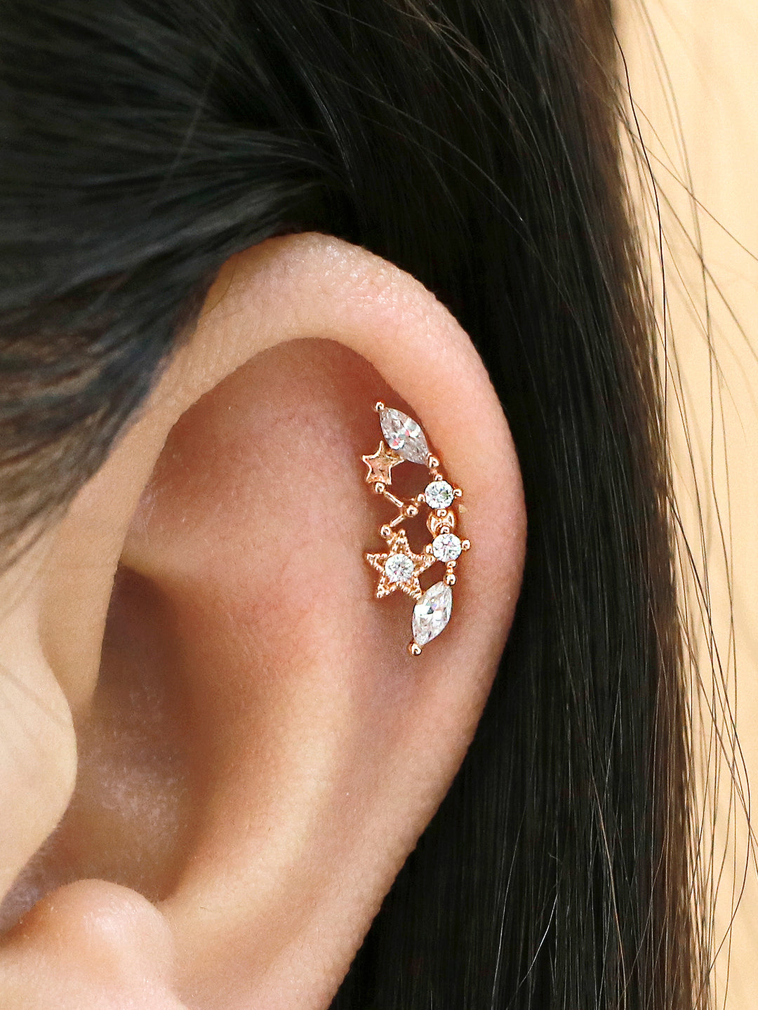 Tear Drop Star Cubic Piercing