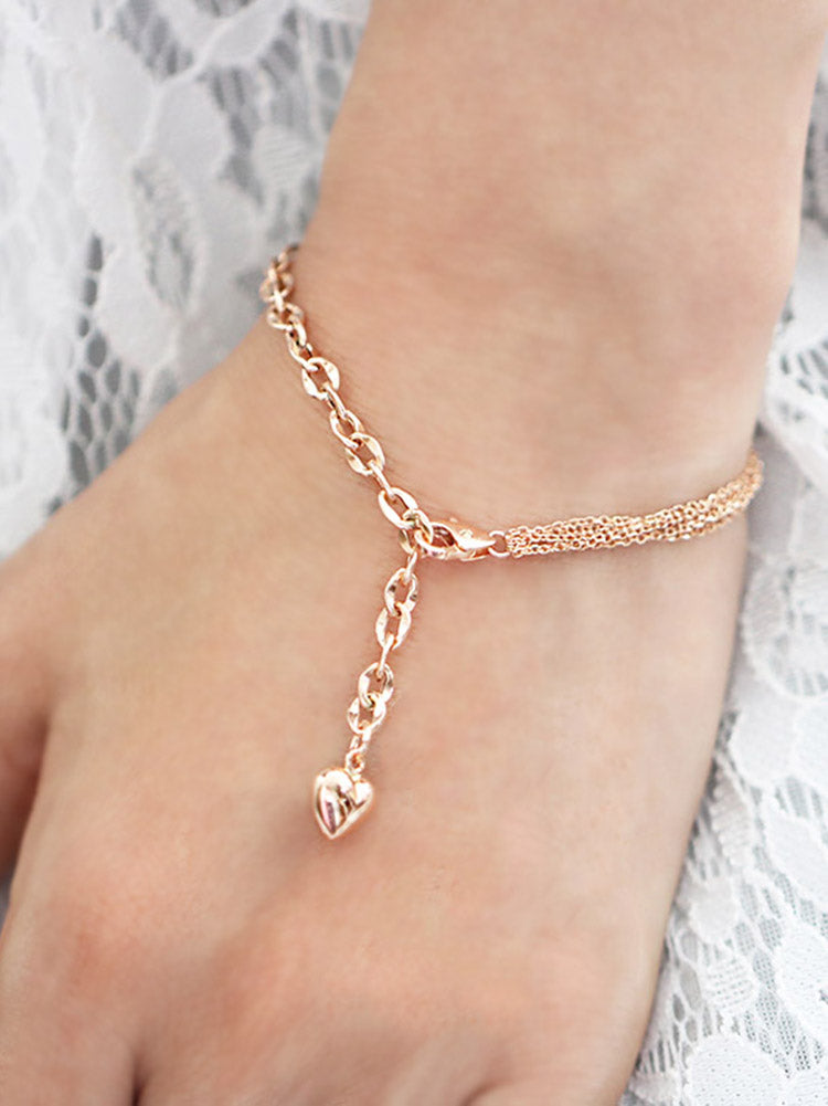 14K Gold Half Chain Bracelet