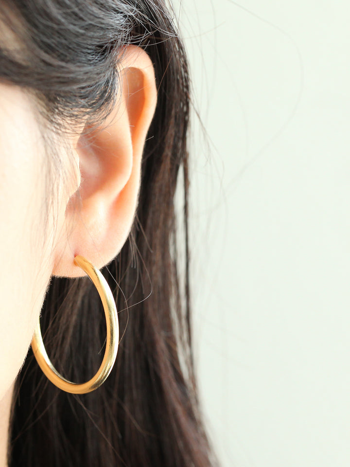 925 Silver Bold Hoop Stud Earring